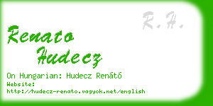 renato hudecz business card